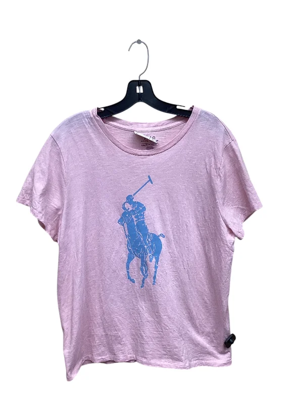 women's tops for maximalist fashion loversTop Short Sleeve By Polo Ralph Lauren In Pink, Size: Xl