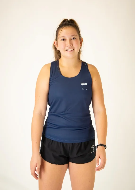 women's tops for those who want to add a touch of elegance and sophistication to their everyday wearWomen's Navy Blue Performance Singlet