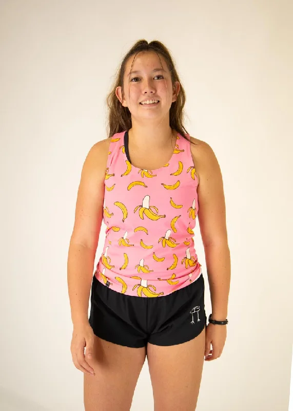 women's tops for cozy nights inWomen's Pink Bananas Performance Singlet