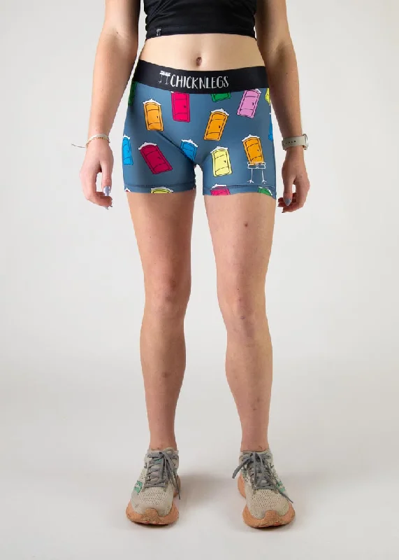 women's tops with lace-up frontsWomen's Porta Potty 3" Race Compression Shorts